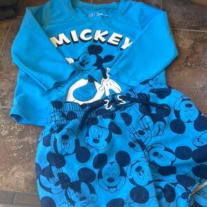 Disney Blue Mickey Mouse Pajama Set